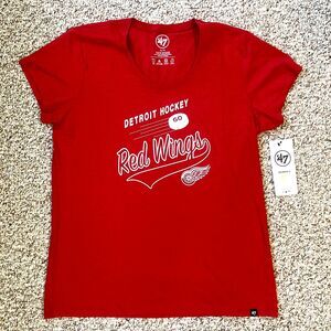 47 Womens Detroit Red Wings T-Shirt Size XL NHL Hockey Fan Tee Michigan Classic